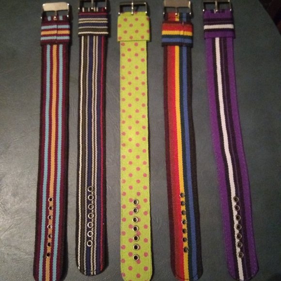 Multicolored Wrist and Watch Bands ( 5 pack set) - Picture 2 of 5